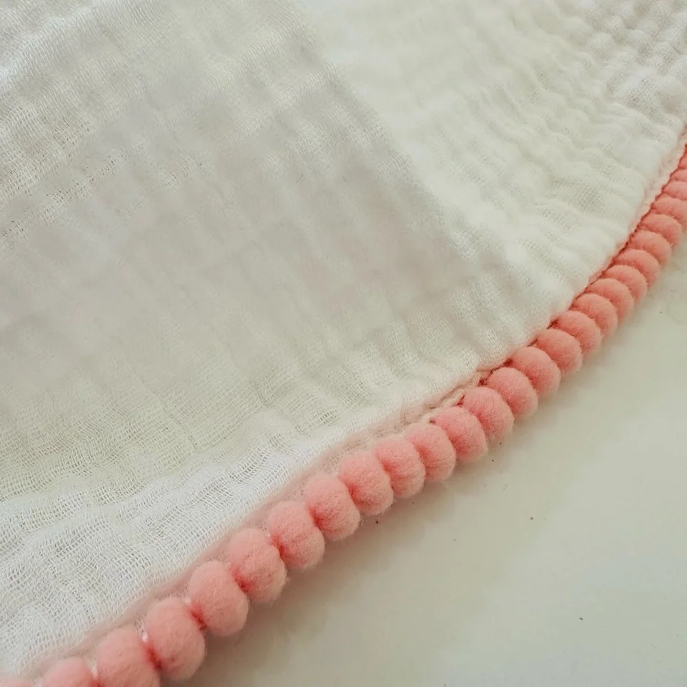 Cloud Island You Are Loved 100% Cotton Crib Baby Blanket 46” Square White Pink